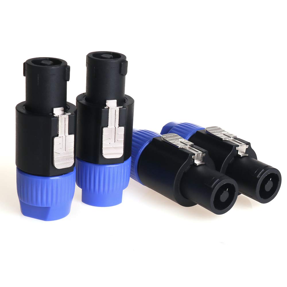 NANYI NL4FC speakon Cable Crown Amplifier, Audio Speaker Plug Twist Lock 4 Pole Speaker Plug Compatible with Neutrik Speakon NL4FC, NL4FX, NLT4X
