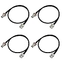 RhymKawa RK Antenna Extension Cable with BNC and Bulkhead Connector for Wireless Microphone Combination System, Lenght 20‘’ (4 Pack)