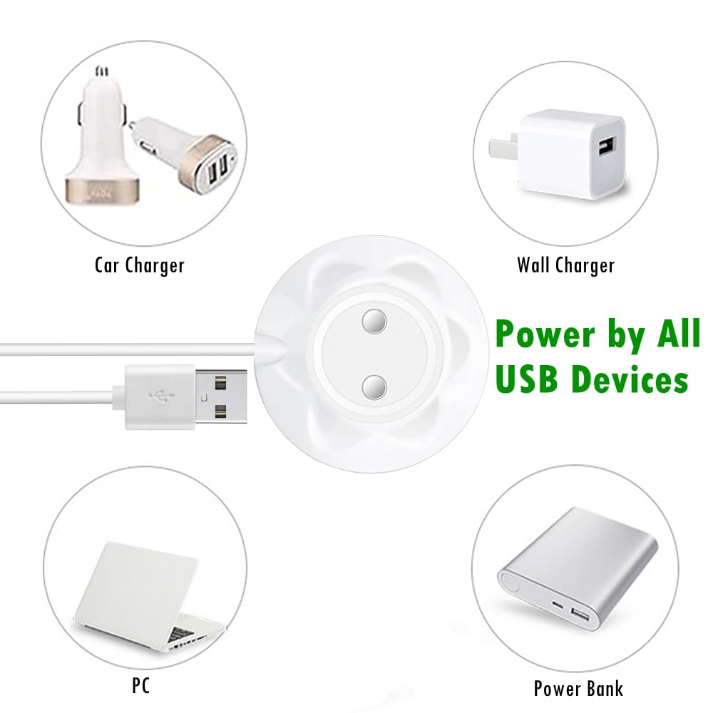Magnetic USB Charger Cable, Replacement Fast Rose Charging Cord Dock Station (12mm Rose Port)