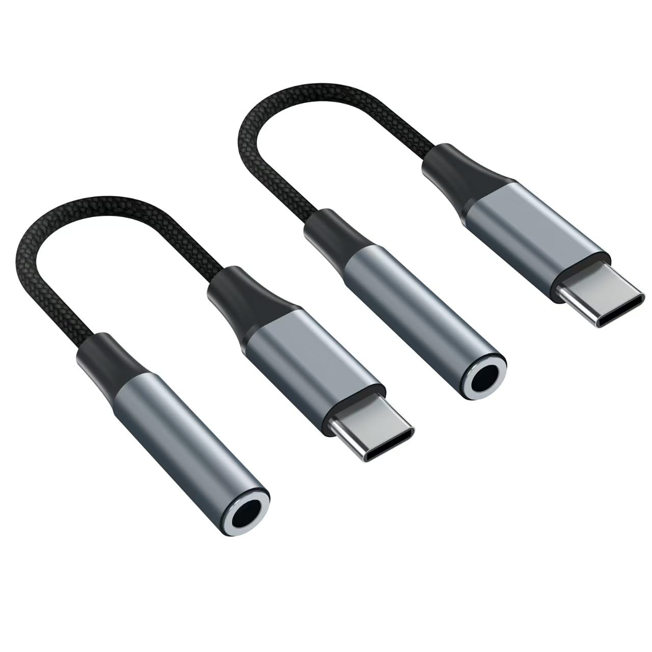 YGKSAA 2pcs USB C to 3.5mm Female Headphone Jack Adapter, Upgrade Metal Case, Compatible with Samsung S20+/S21 Ultra, iPhone15 16 17, and More USB C