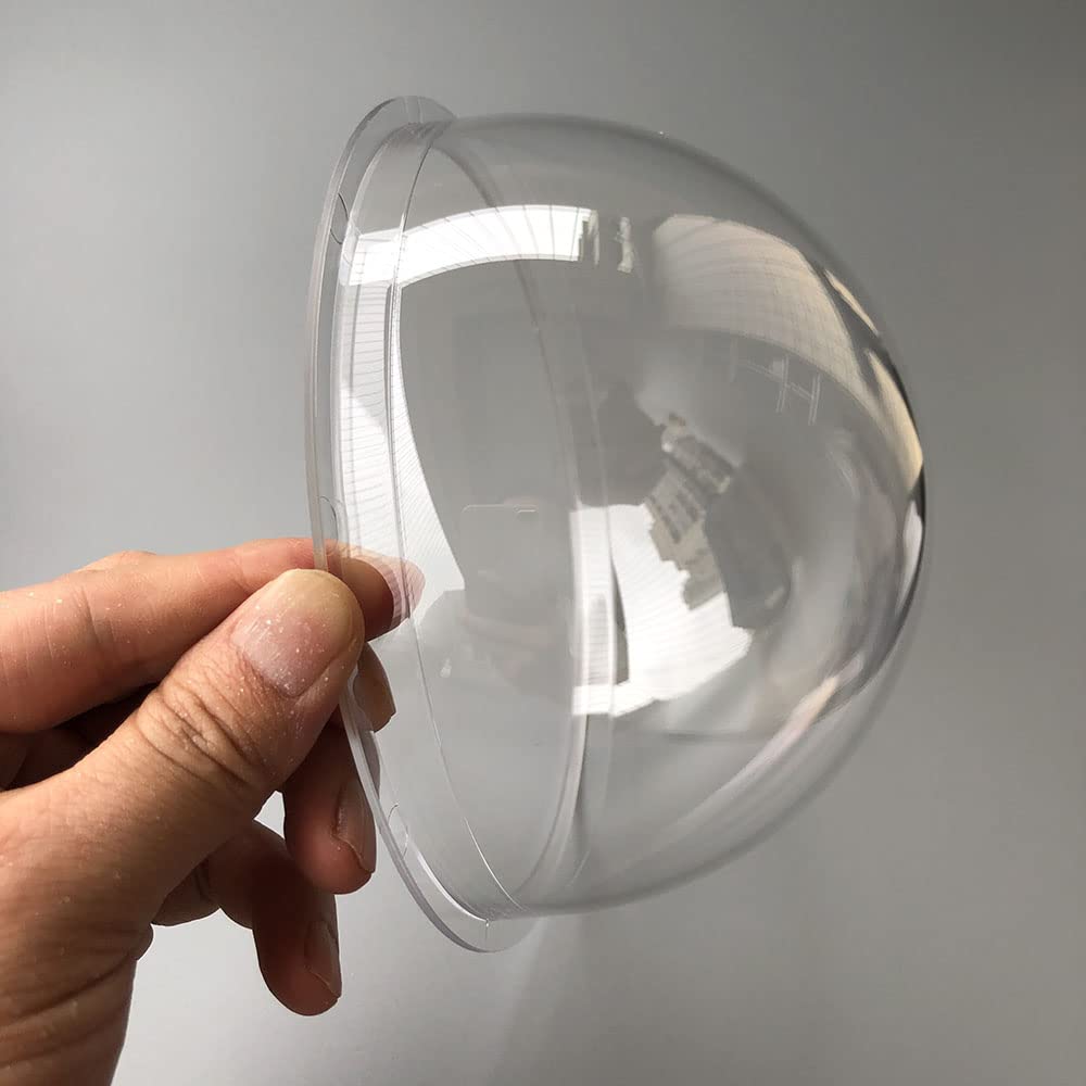 6-Inch Indoor & Outdoor Surveillance Camera Lens Protective Acrylic Dome Cover - Transparent, Dimensions 162x85.5mm