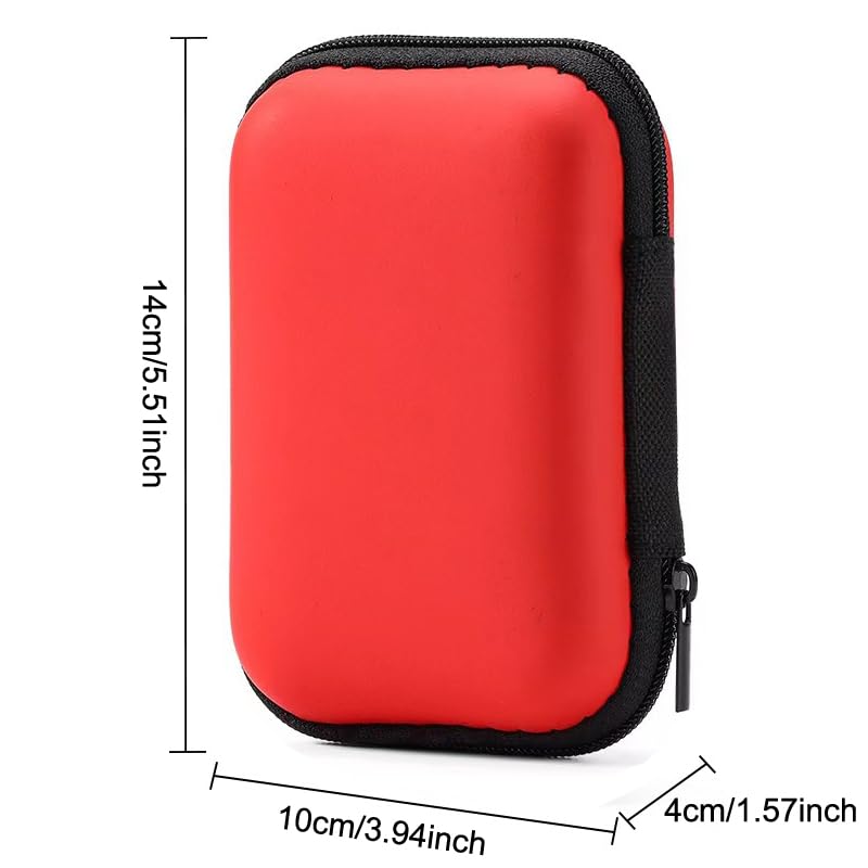 SquEqu 2 Pack Hard Drive Carrying Case 2.5 inch HDD SSD External Drive Storage Bag Organizer Hard EVA Cover Zipper Pouch for Canvio Basics Western