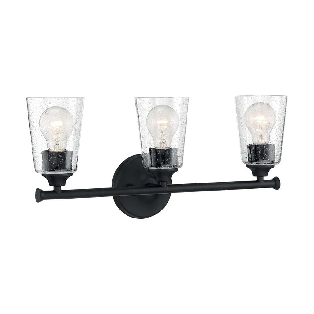 Nuvo 60/7283 Bransel Light Fixture, 3Lt Vanity, Matte Black
