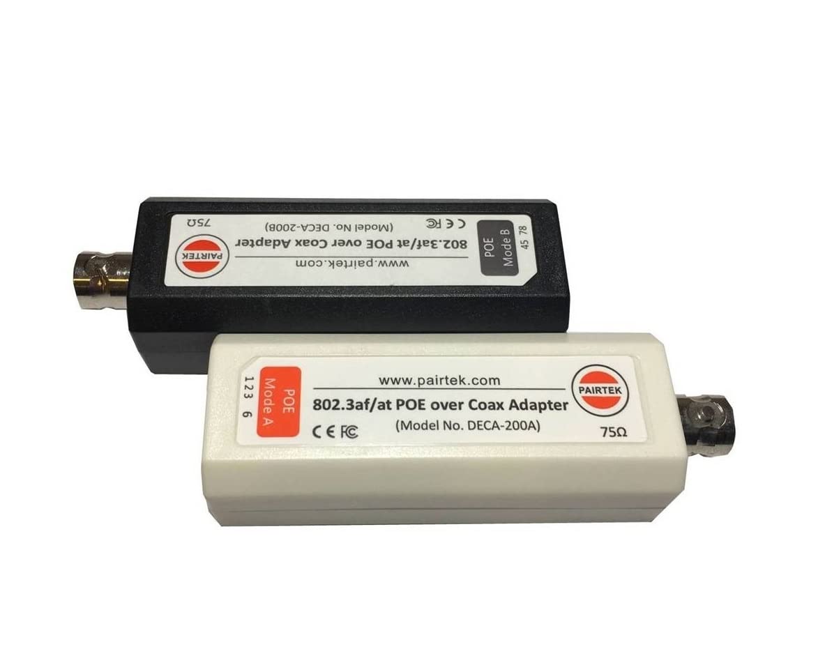 POE Ethernet-Over-Coax Adapter Kit (DECA-200) - Twin Pack - by Dualcomm/PAIRTEK