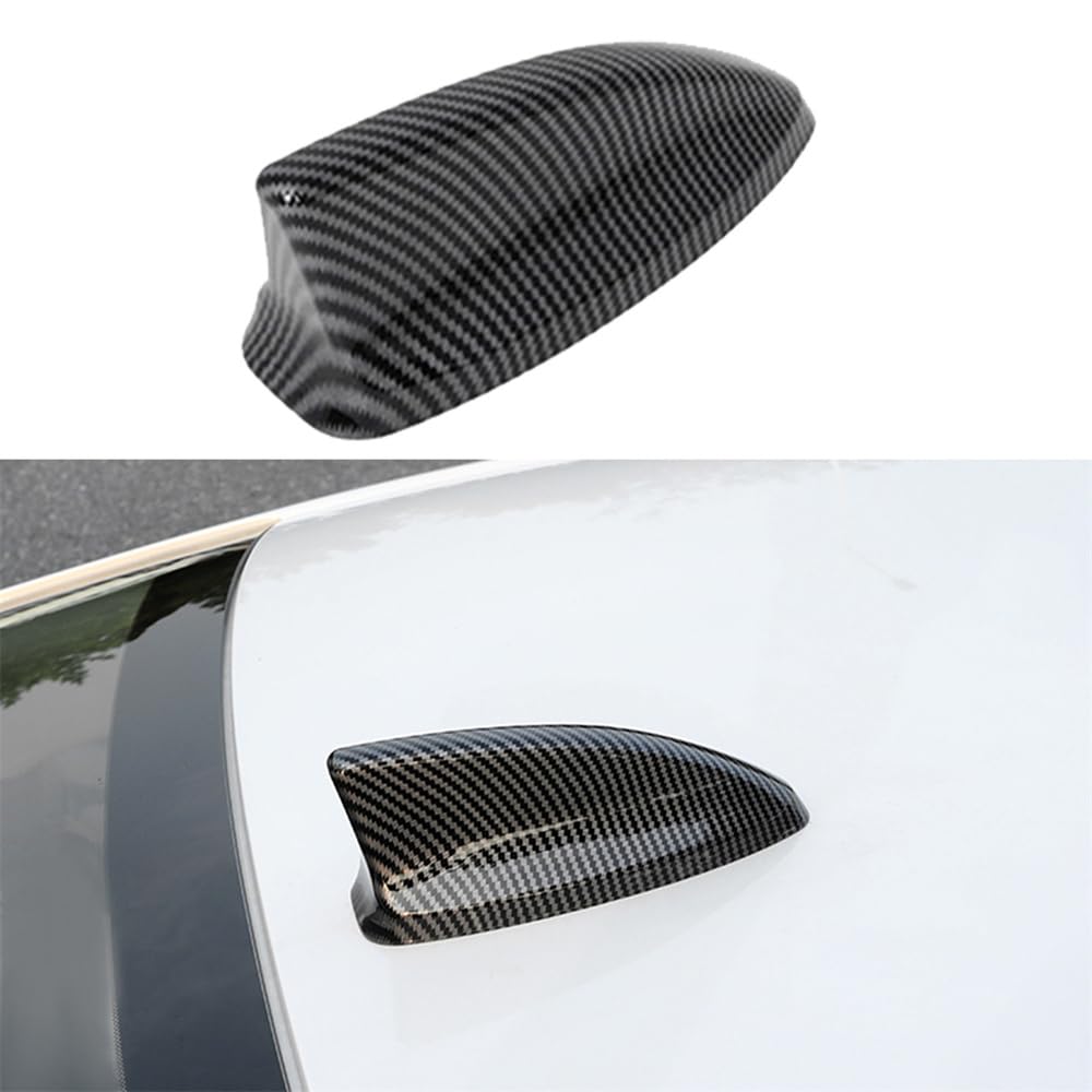 L2R for Honda Accord 11th (2023-2025) Carbon Black Exterior Shark Fin Antenna Decorative Cover Trim ABS Car Accessories 1pcs