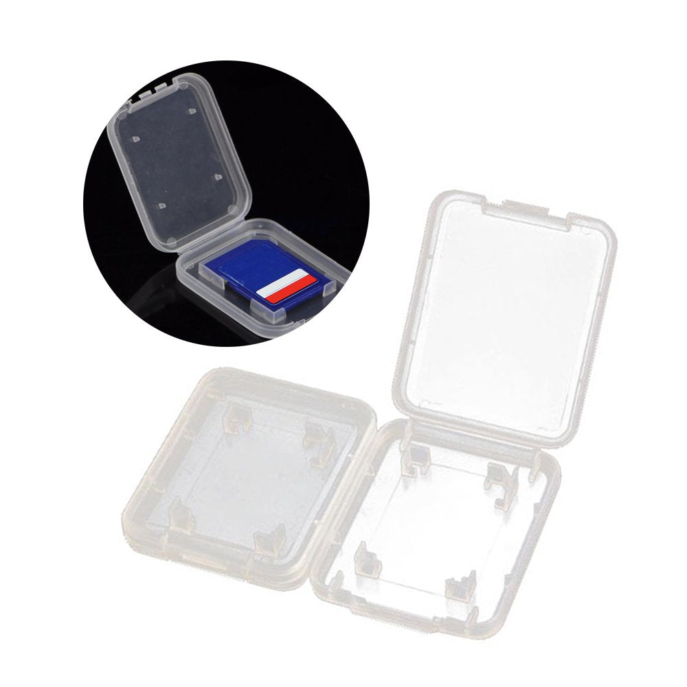 Plastic Memory Card Storage Case Compatible with SD MMC/SDHC PRO Duo White (10 PCS)