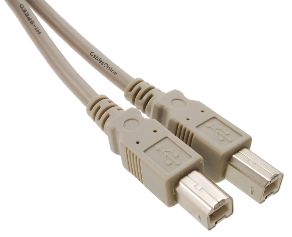 CablesOnline 6ft USB 2.0 Type-B Male to Type-B Male Hi-Speed Cable, USB2-BB06