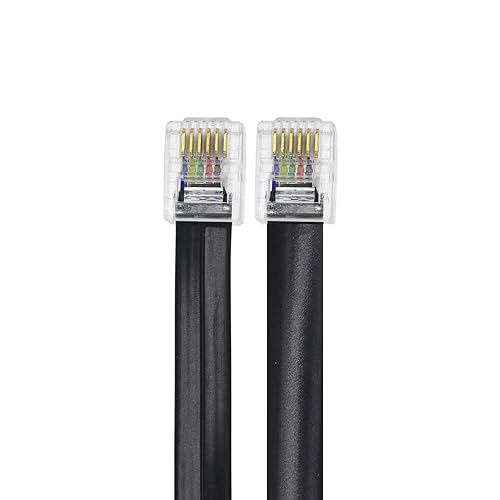 SMITON Black Color 3FT 6P6C RJ12 Telephone Cord