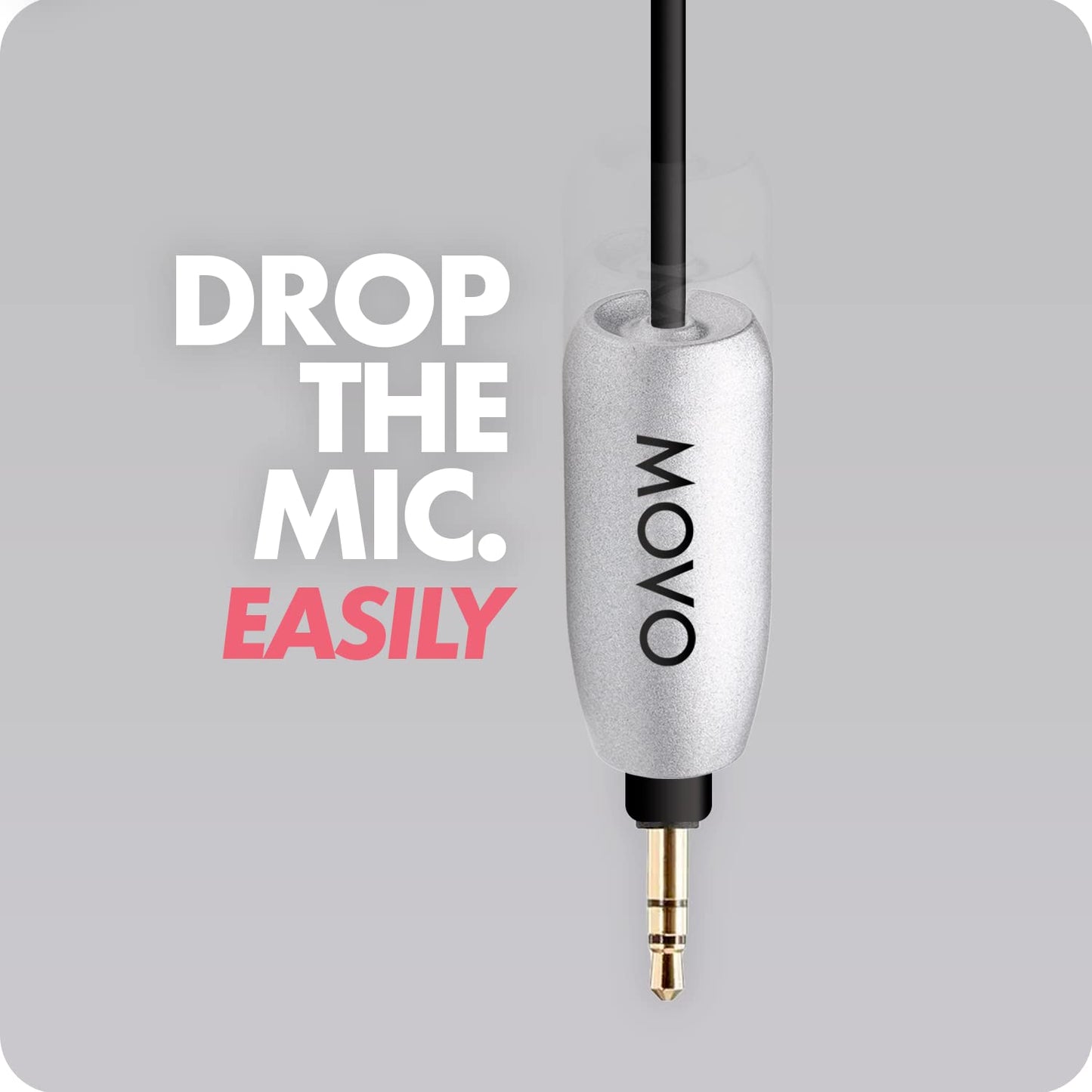 Movo MIC'D Lav Mic Weight - Weight for Lavalier Microphone - Perfect for Sound Departments, Creators, Audio Producers