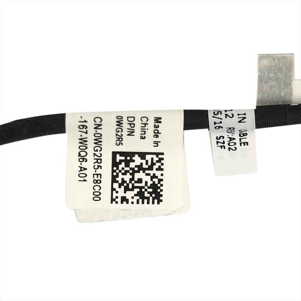 GinTai DC in Power Jack Charging Port Cable 0WG2R5 Connector Socket with Wire WG2R5 Replacement for Dell 3320 450.0NB04.0011 450.0 NB04 .0002