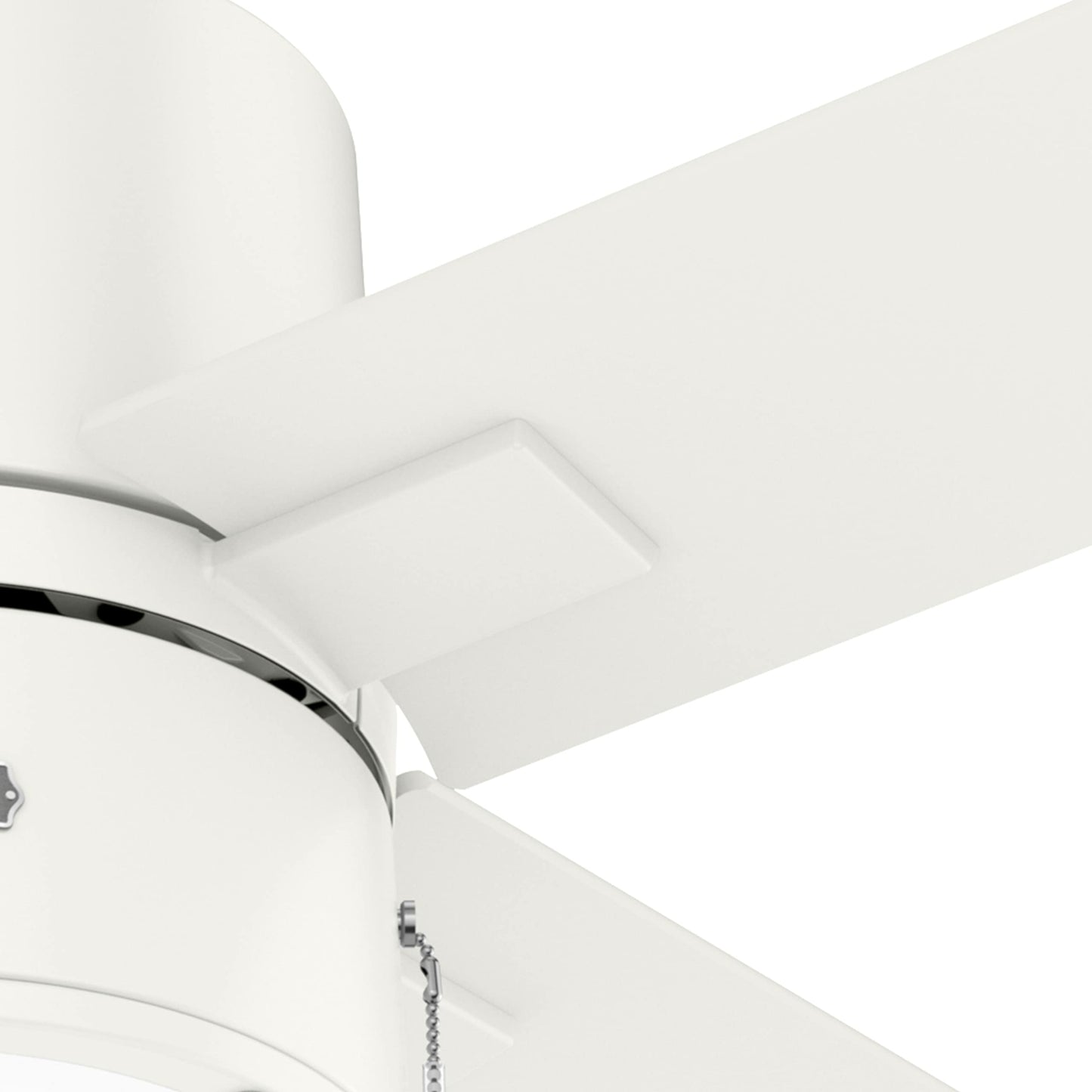 Hunter Fan 42 Inch Casual Fresh White Finish Indoor Ceiling Fan With LED Light Kit and Pull Chain (Renewed)
