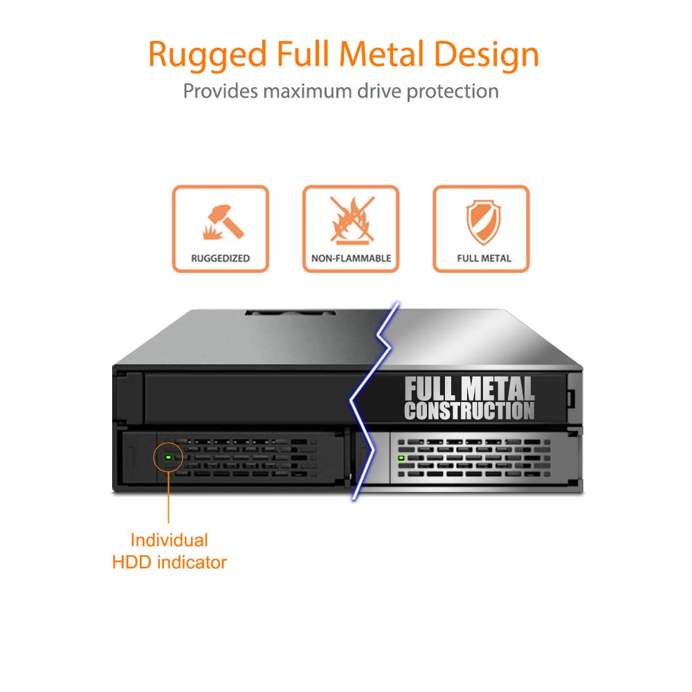 ICY DOCK Full Metal 2 Bay 2.5" SAS/SATA HDD & SSD Backplane Cage with Slim ODD Tray for External 5.25" Bay | ToughArmor MB994IPO-3SB