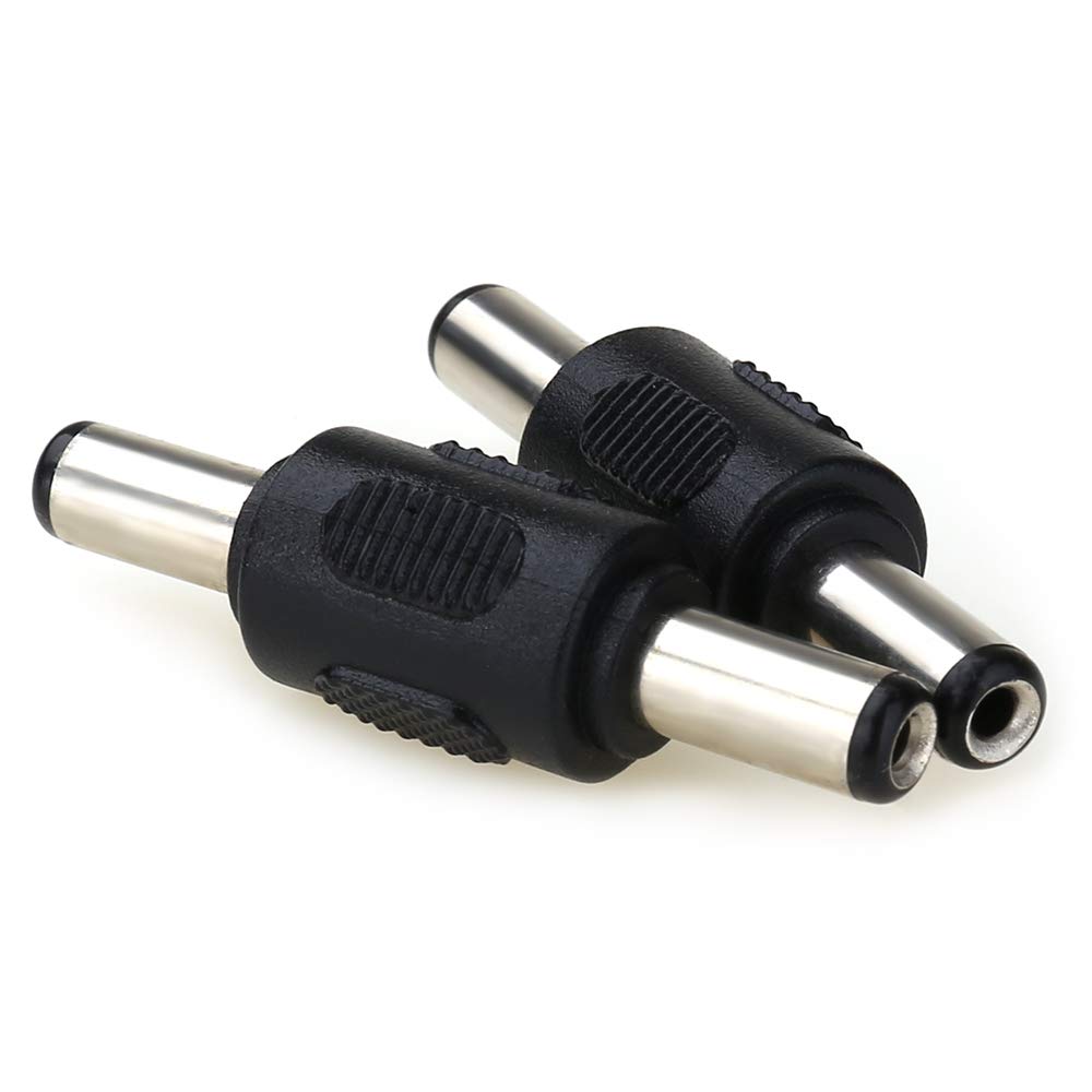MOBOREST 12V 5.5mm x 2.1mm DC Power Connector Adapter, 12/24V Male to Male Power Jack Socket for Led Strip CCTV Security Camera Cable Wire Ends Plug