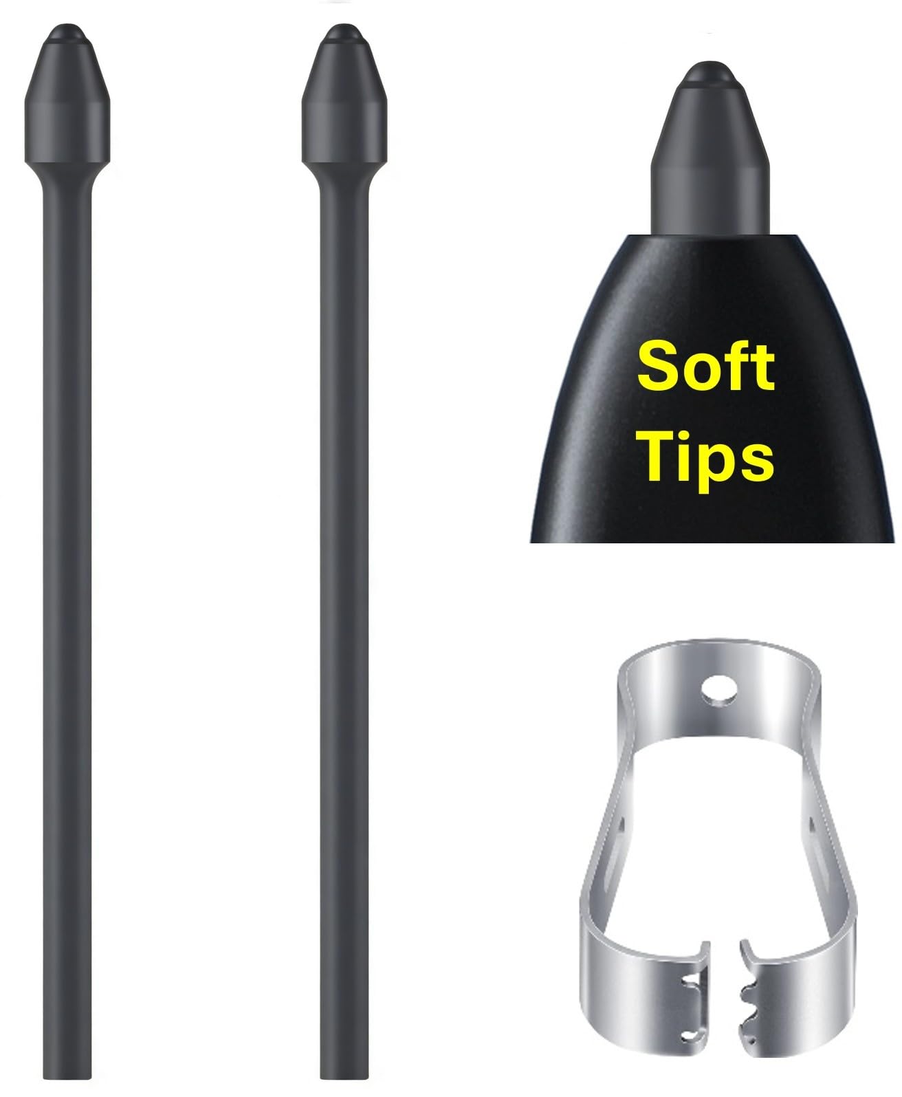 ?2Pack Soft Tips? S26 Ultra Pen Tips Replacement for Samsung Galaxy S26 Ultra S Pen Tips, S26 Ultra Stylus Pen Replacement Tips/Nibs+Tweezers