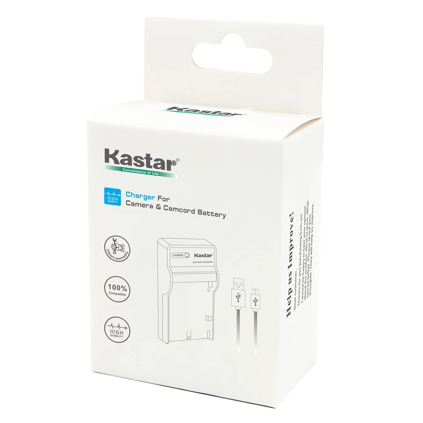 Kastar NP-FW50 Slim USB Battery Charger Replacement for Pixii A1571 Camera, Pixii A2572 Camera, Hasselblad Lunar Mirrorless Digital Camera