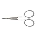Westcott 4" Embroidery Scissors with Straight Titanium-Bonded Blades for Crafting, Sewing & More (White/Gray)