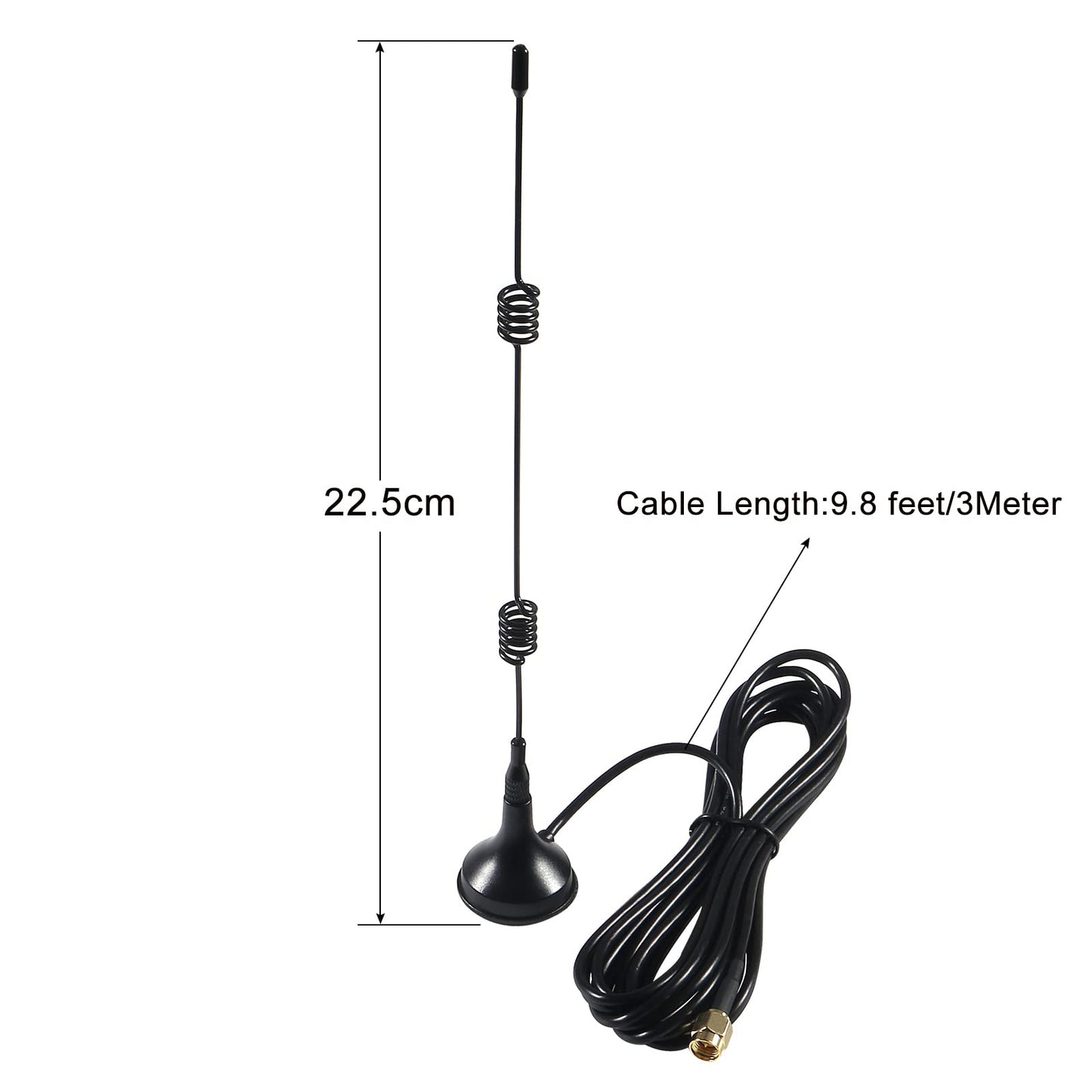 AEDIKO 2.4GHz 7dBi WiFi Booster Antenna (2-Pack) - SMA Male Connector - Dual Band (2.4GHz & 5.8GHz) - Compatible with WiFi Router, Security Camera