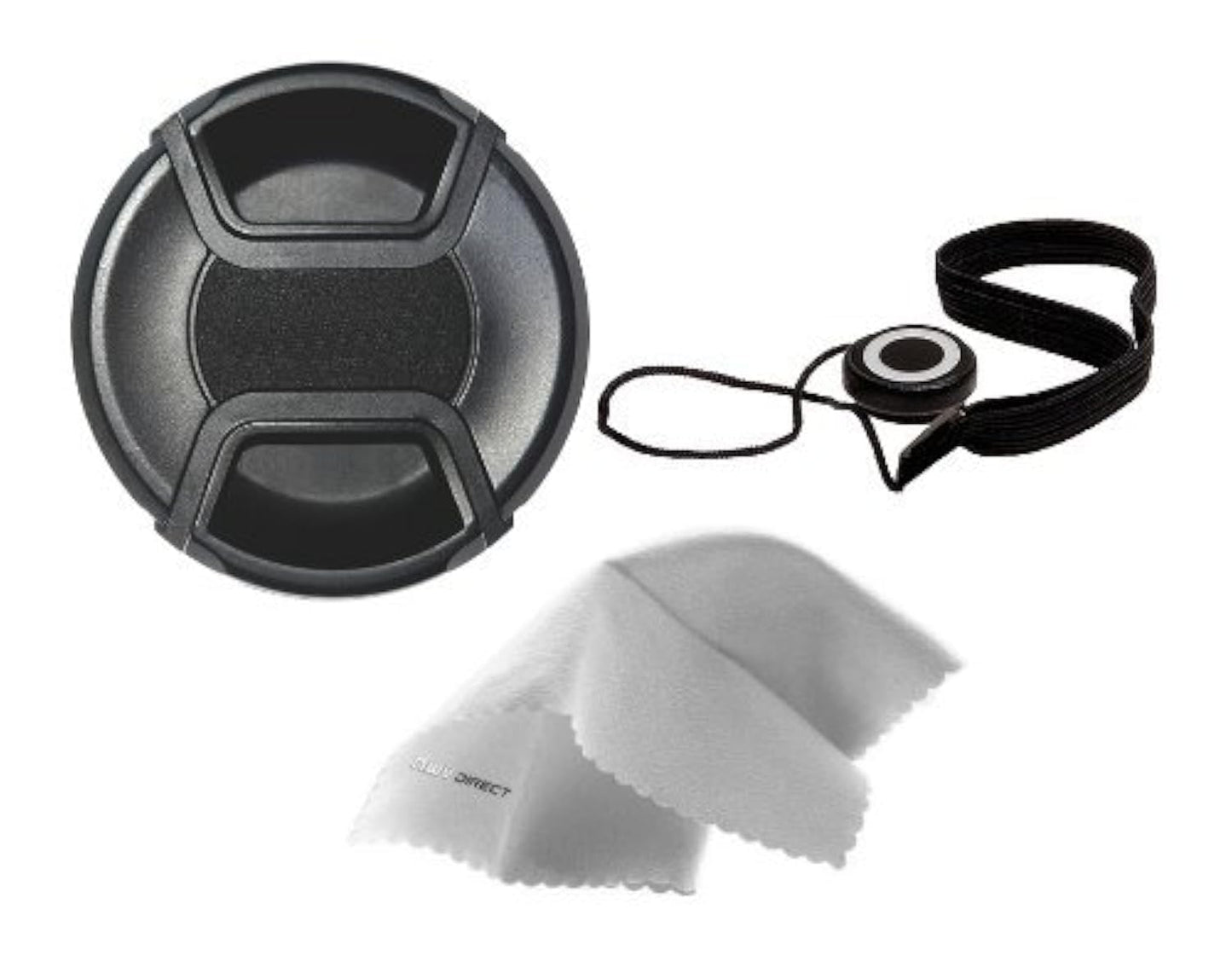 Digital Nc Lens Cap Center Pinch Compatible With Canon Powershot SX500 is (52mm) + Lens/Filter Ring Adapter + Lens Cap Holder