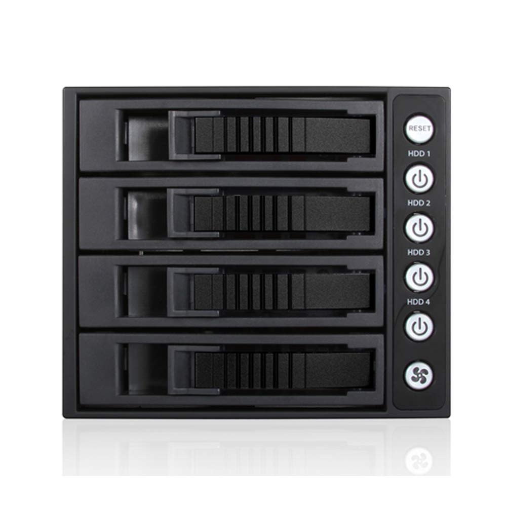 iStarUSA BPU-340MS-BLACK 3X5.25 to 4X3.5 12G MiniSAS