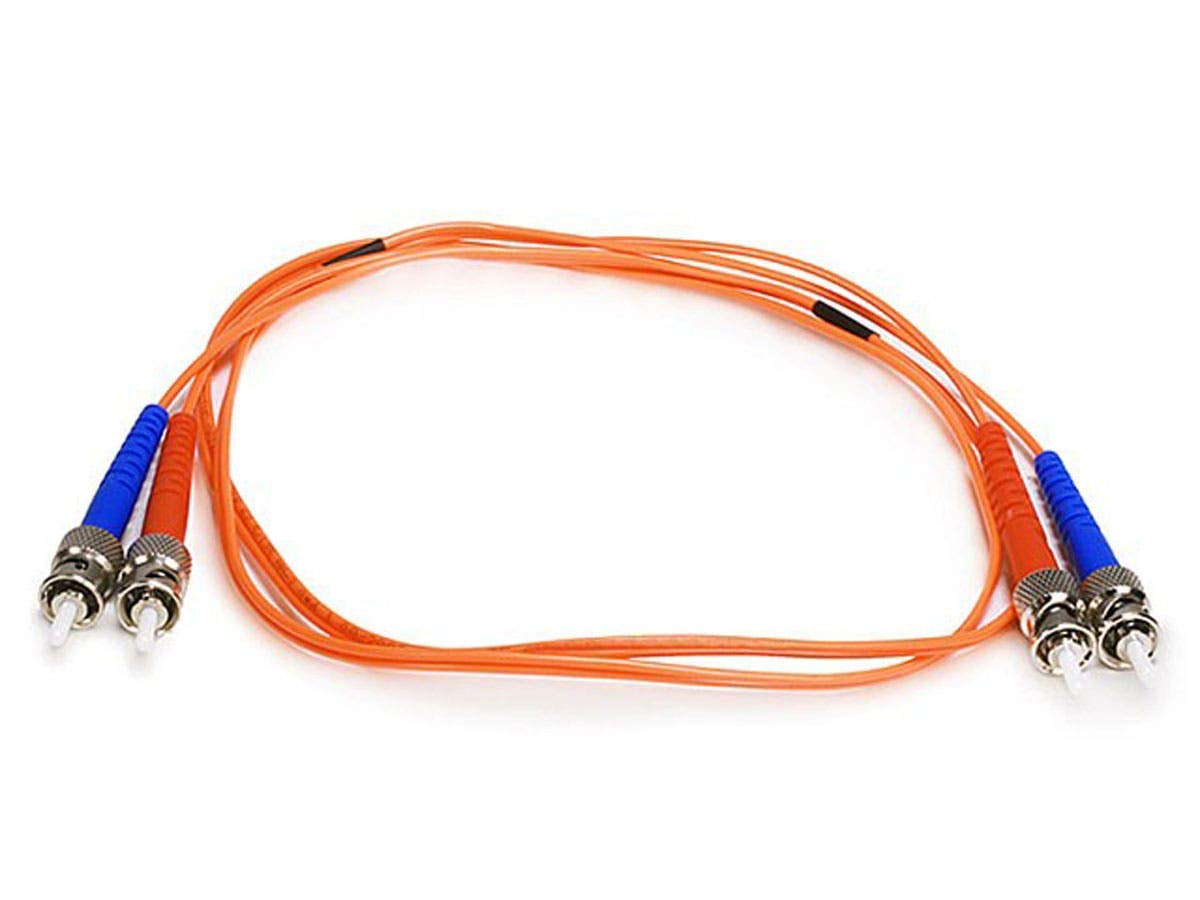 Monoprice Fiber Optic Cable - 1 Meter - Orange | ST to ST, OM1, 62.5/125 Type, Multi Mode, Duplex