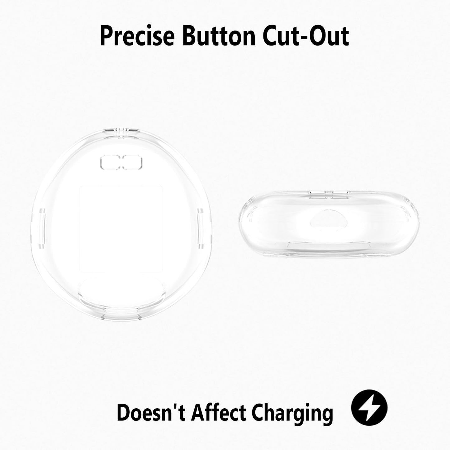 Geiomoo TPU Cover for Tamagotchi Uni Case, Soft Flexible Scratch Resistant Protective with Carabiner (Clear)