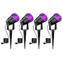 Landscape Lights Outdoor: Black Light Halloween LED Landscape Lighting for Tree Garden Yard Pathway Body Paint Fluorescent Poster | 110V UV Blacklight