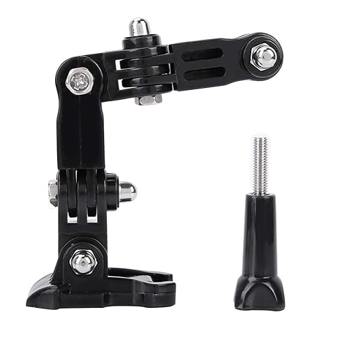 Serounder Helmet Mount Arm Adjustable Bracket Sports Camera Housing Adapter with Curved Adhesive Pad for Xiaoyi