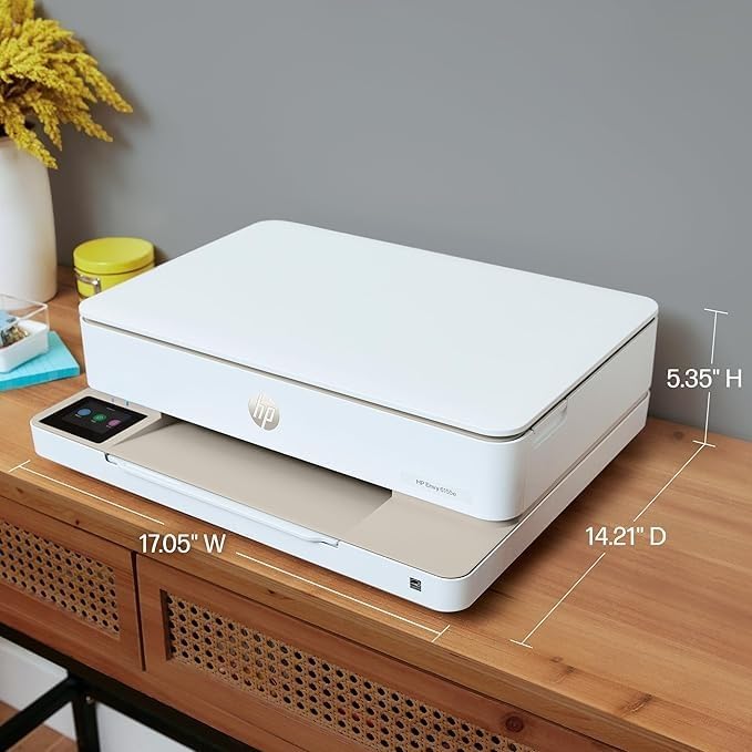 HP Envy 6165e Wireless All-in-One Color Inkjet Printer, Portobello, Print, scan, Copy, Duplex Printing Best-for-Home, 3 Month Instant Ink Trial