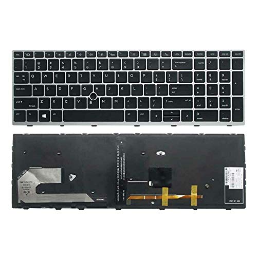 New US Black Backlit English Laptop Keyboard for HP ZBook 15U G5 Zbook 15u G6 P/N:L17970-001 L12999-001 L17971-001 L13000-001 L48505-001 Light