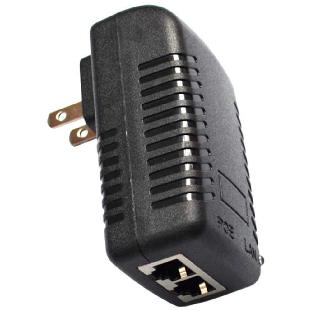 JacobsParts 48V 0.5A 24W 802.3af Passive PoE Injector Power Over Ethernet Adapter for IP Cameras Phones WLAN AP