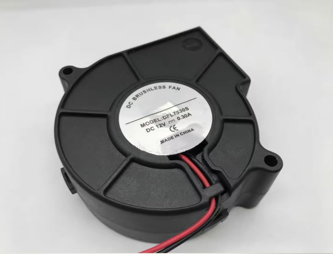 DFL7530S DC 12V 0.30A 7cm 2-Wire Cooling Fan