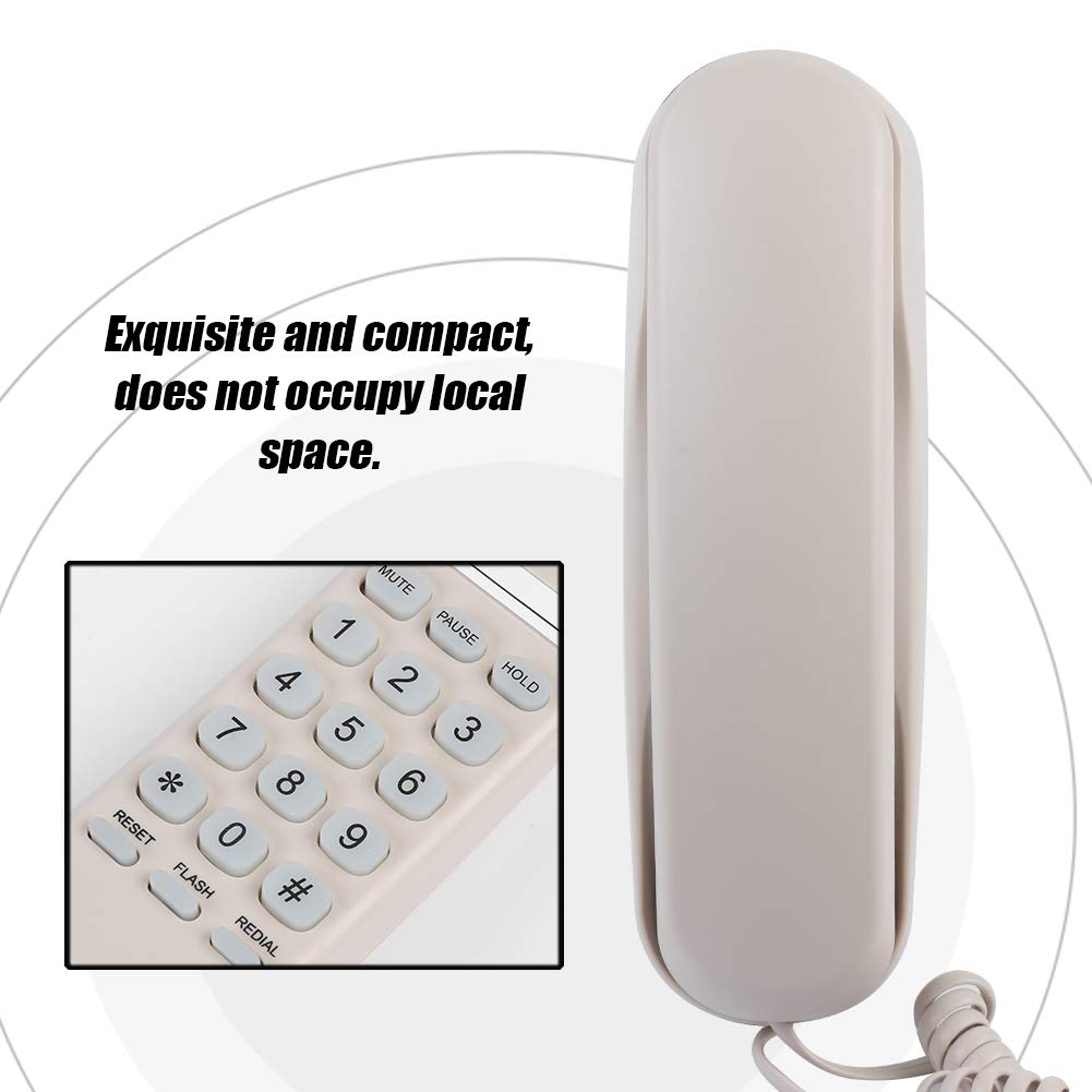 Bewinner Hotel Business Telephone Extension - Wired Landline Telephone Placed on The Desktop or Wall - No Battery Required,Powered by Telephone Line