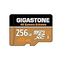?5-Years Data Recovery? GIGASTONE 256GB Micro SD Card, 4K Camera Extreme, MicroSDXC Memory Card for Switch, GoPro, Action Camera, DJI, R/W up