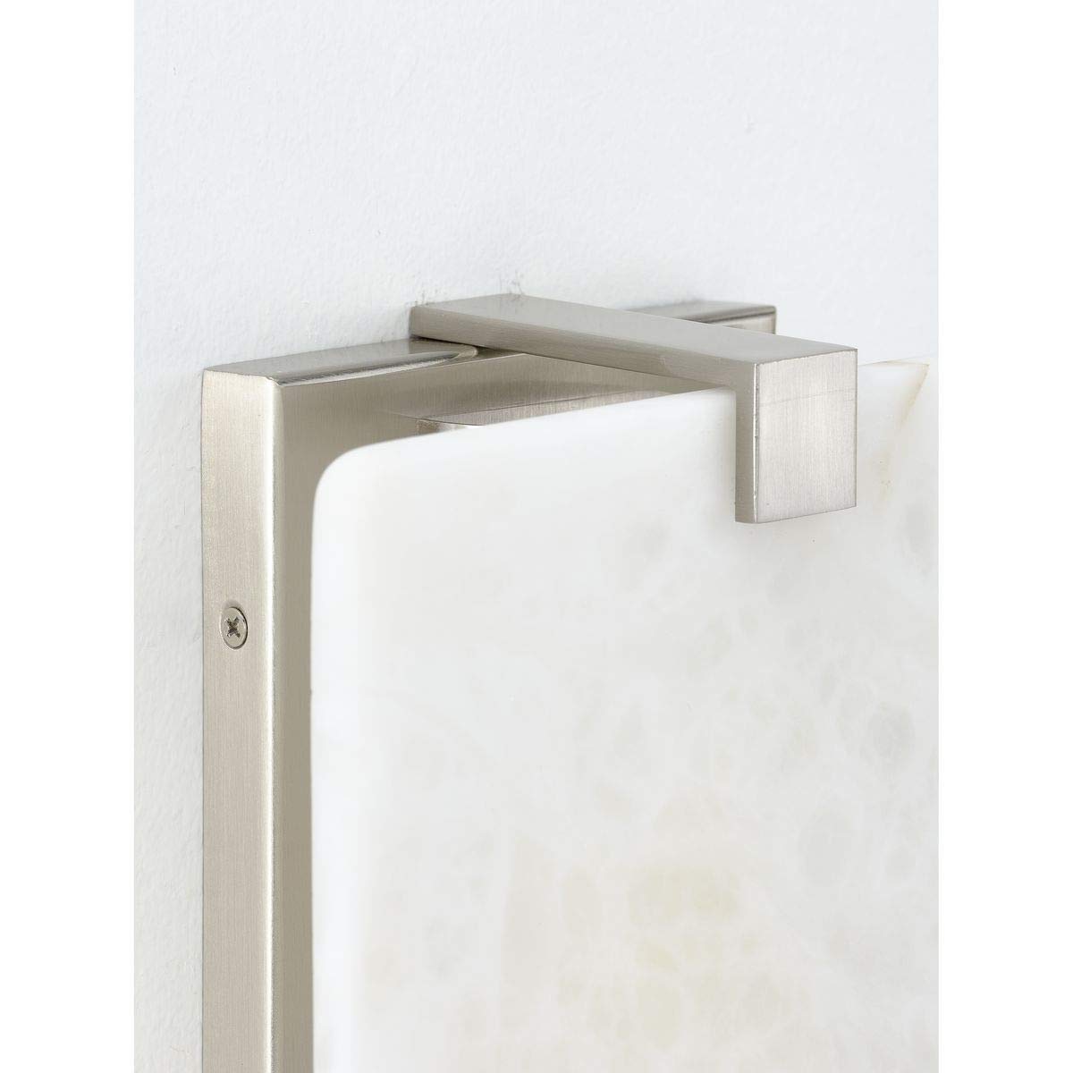 Progress Lighting LED Alabaster Stone Brushed Nickel ADA Wall Sconce 8.50x8.00x8.00