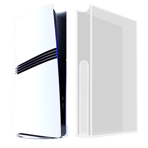 Transparent Dust Cover for PS5 Pro/PS5 Slim/PS5, Waterproof, Anti Scratch (White)