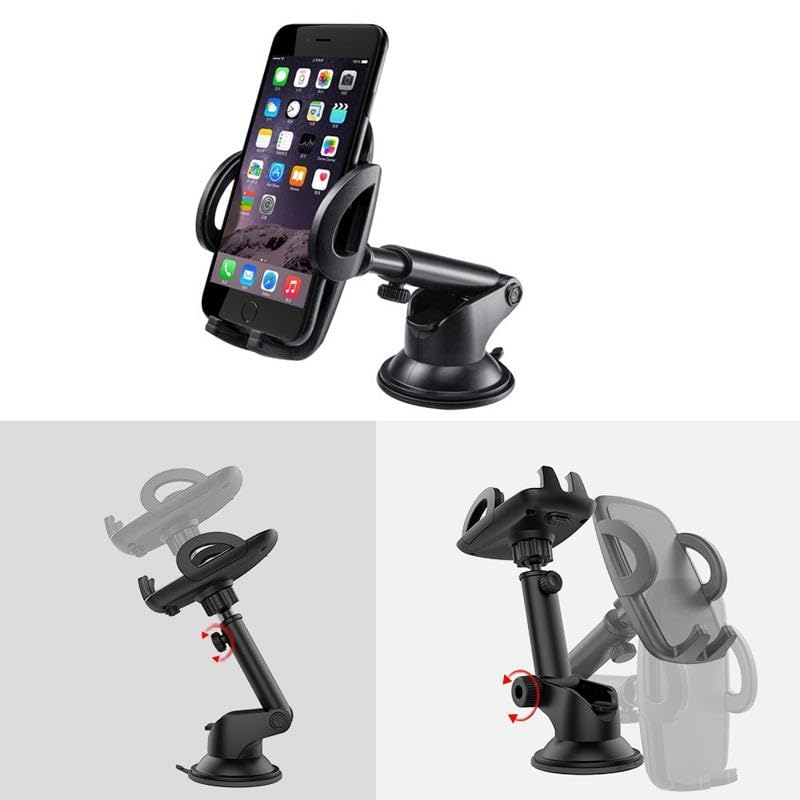 Car Mount Dash Windshield Compatible with Samsung Galaxy A35 5G/ A34 5G/ A33 5G/ A32 5G, Holder Telescopic Cradle Swivel Dock