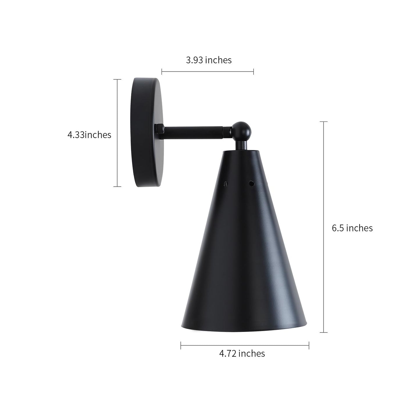 Black Industrial Wall Sconces Set of Two,Rustic Metal Lighting,Farmhouse Wall Sconce Fixture Bronze Finish Vintage Edison Arm Swing Wall Lights