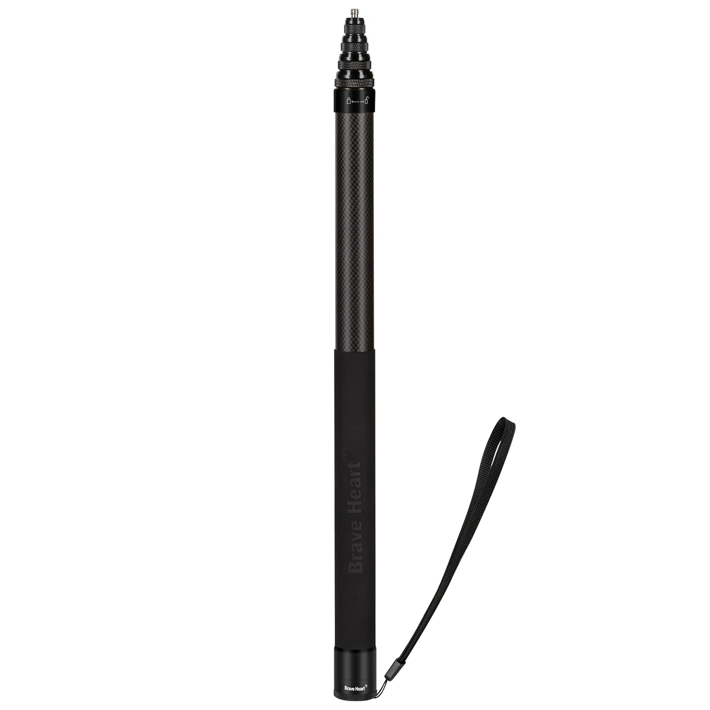 17-118"/3.0m Carbon Fiber Invisible Selfie Stick 9.8ft Extended Super Long Pole for Insta360 X5/X4 Insta 360 X3 ONE X2, ONE R, ONE X, ONE GO 3S 3 2