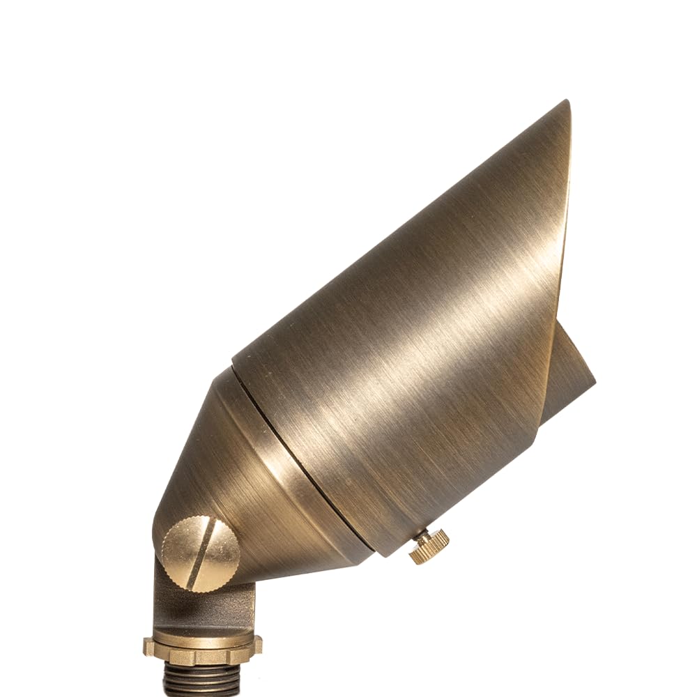 VOLT Top Dog 12V Cast Brass Outdoor Spotlight (Bronze) for Low Voltage Landscape Lighting of Yard, Lawn, Garden, Patio, Trees & House