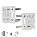 Lighfast 2pcs Universal Wall Mounting Bracket with 4 Loops, Vertical Pole Mount Adapter for CCTV Security Camera PTZ Dome Indoor Outdoor AP Access