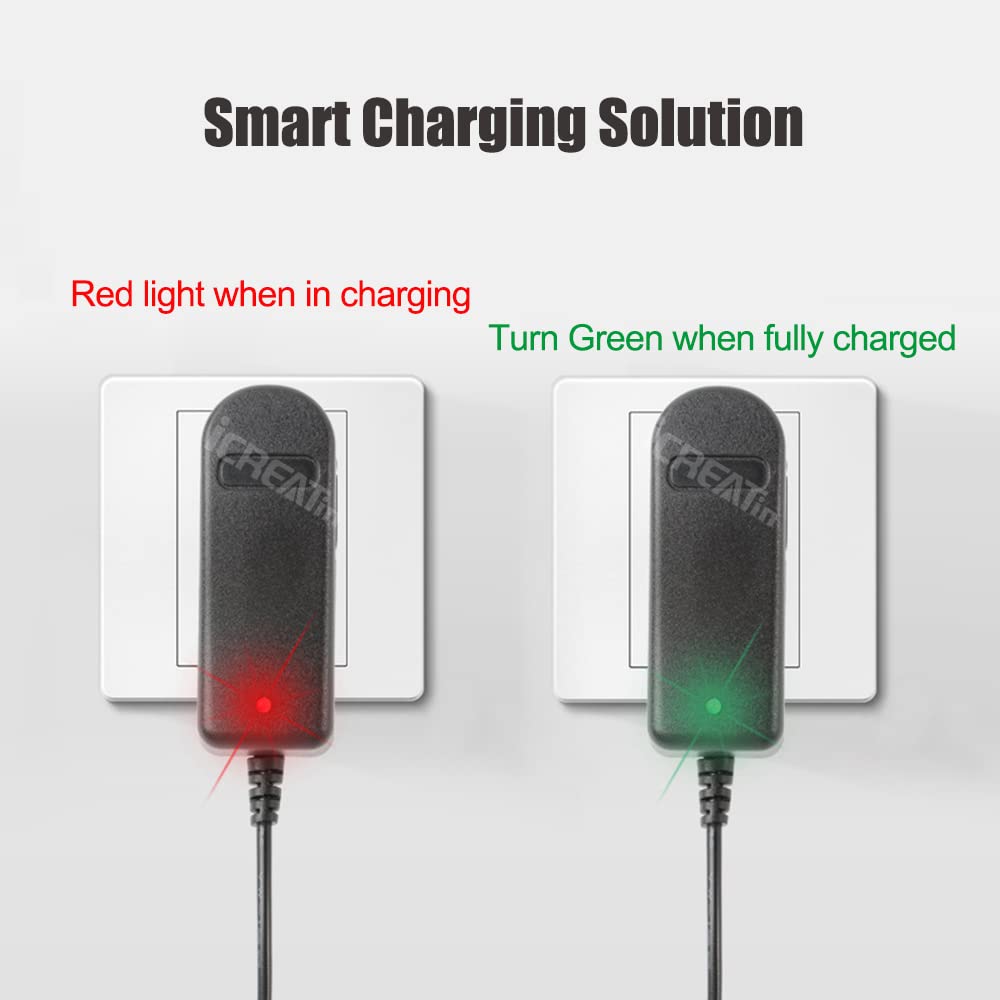 4.2V 2A Power Cord for Lithium Battery Quick Charger, Fit for Single String 3.7V 4.2V 18650 Li-ion Pack, Smart Charge with Charging Indicator Light…
