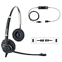 TruVoice HD-150 USB Proffesional Headset for The Office or Call Center - Works with All VoIP Phone Systems - Noise Canceling Microphone and HD