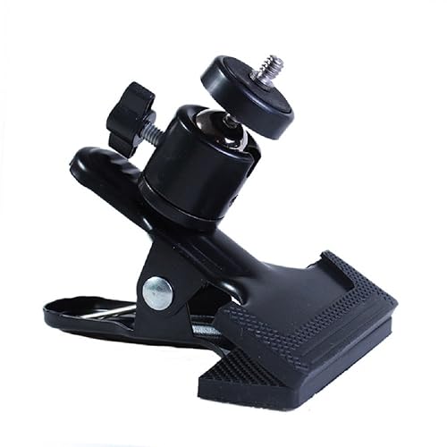 SLOW DOLPHIN Tripod Camera Clip Clamp Flash Reflector Holder Mount with 1/4 Inch Screw 360 Degree Swivel for Studio Backdrop Camera SLR, Digital SLR