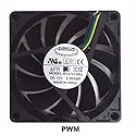Everflow 70x70x15mm PWM Dual Ball Bearing 12 Volt Fan #R127015BU