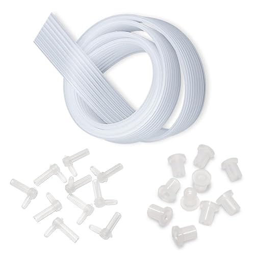 ThtRht Ink Tube 8/6/4 Color Lines Tubing Pipe 3FT Inktube Pipeline with Rubber Stopper and L Connector for CISS Continuous Ink Supply System CIS DIY