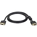 Tripp Lite VGA Monitor Extension Cable RGB Coax High Resolution M/F, 2048 x 1536 (1080p) HD15, 25ft 25' (P500-025) , Black