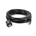 Monoprice USB 2.0 Male to Female Active Extension/Repeater Cable - Use with PlayStation, Xbox, Kinenct, Oculus VR, Card Reader, Hard Drive, Keyboard