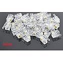 30pcs 4Pin RJ9 Telephone Cable End Connectors Plugs 4P4C