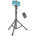 SENSYNE 62" Phone Tripod & Selfie Stick, Extendable Cell Phone Tripod Stand with Wireless Remote and Phone Holder, Compatible with iPhone Android