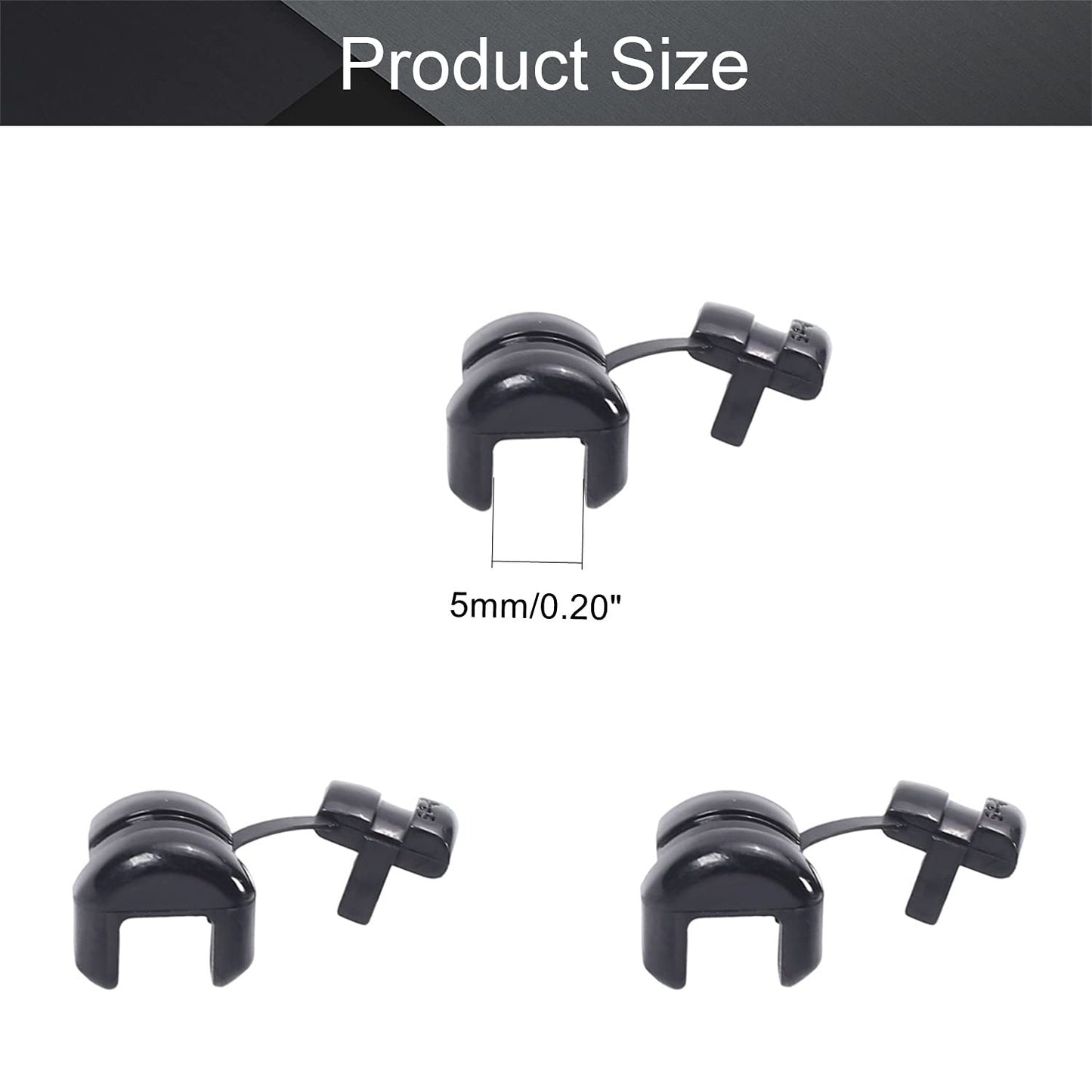 Fielect 100Pcs Round Cable Wire Strain Relief Bush Grommet Round Strain Relief Bushing Electric Cable Protection Cord Buckle 5P-4